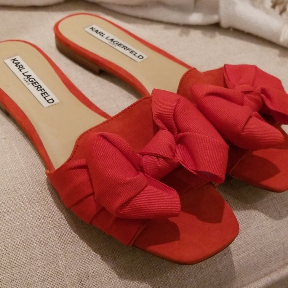 NWT Karl Lagerfeld Rosie Bow Sandals